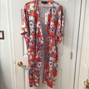MINKPINK Colorful Lounge Robe Floral Print Size M/L NWT